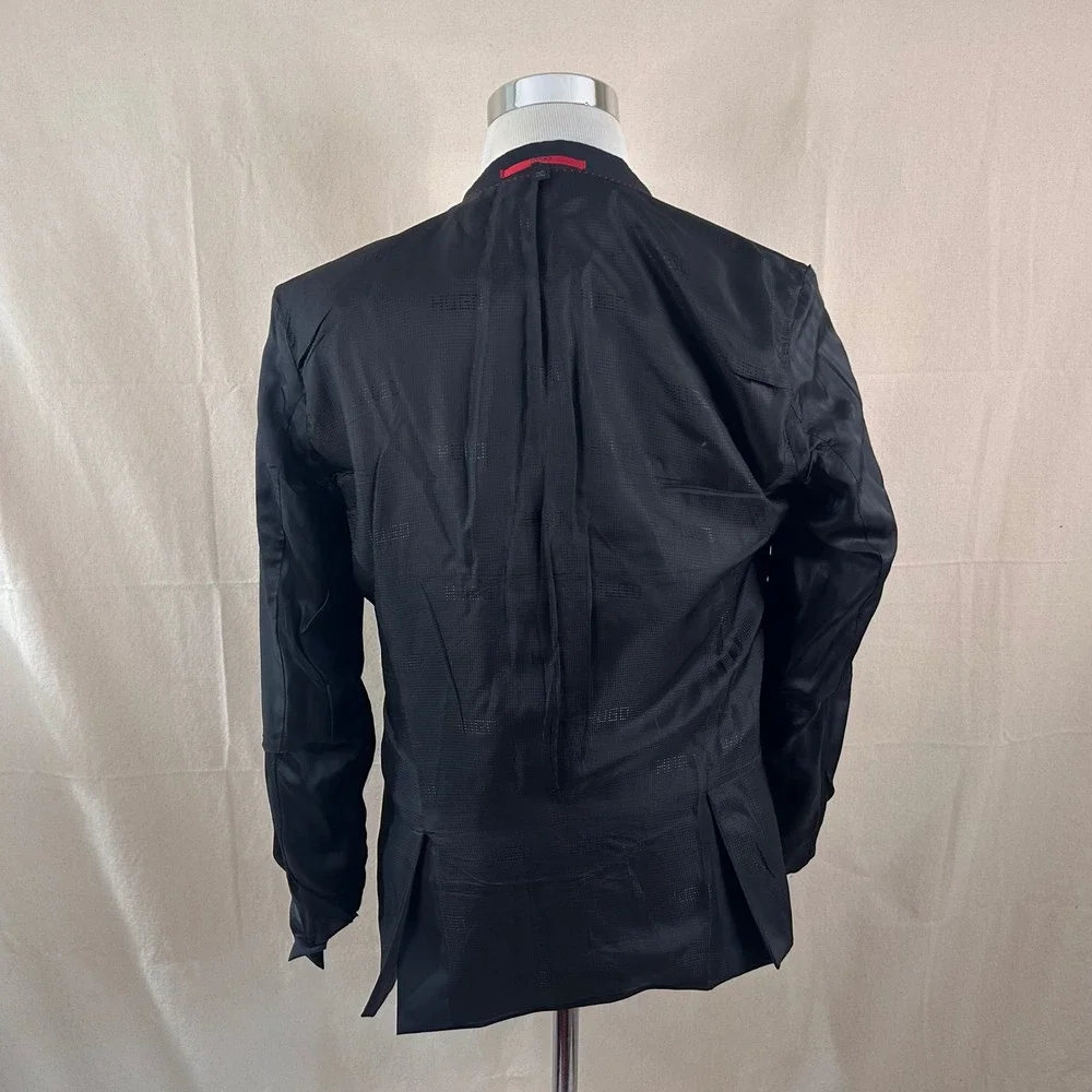 Hugo Boss 38R Arti Heilon Sport Coat Wool Blend Black Two Button Double Vented